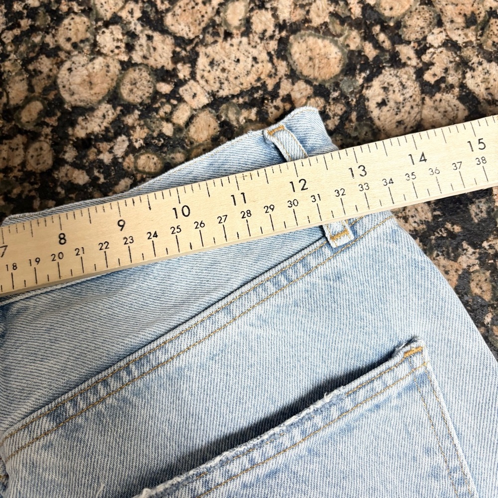 AGOLDE 90's Pinch High Rise Straight Jeans Size 25 Buttonfly Light Wash - Picture 4 of 7